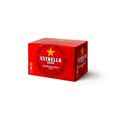 Image of Estrella Damm 24 x 330ml Bottle Pack Premium Spanish Lager