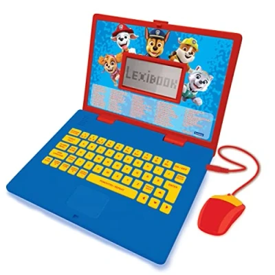 Image of Lexibook, Paw Patrol, Educational and Bilingual Laptop in English/Slovenian, Toy for children with 124 activities to learn, play games music, Blue / red, JC598PAi18