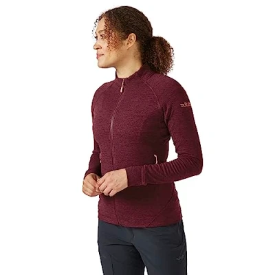 Image of Rab Women&#039;s Nexus Lightweight Fleece Jacket for Hiking, Trekking, &amp; Climbing Deep Heather 16