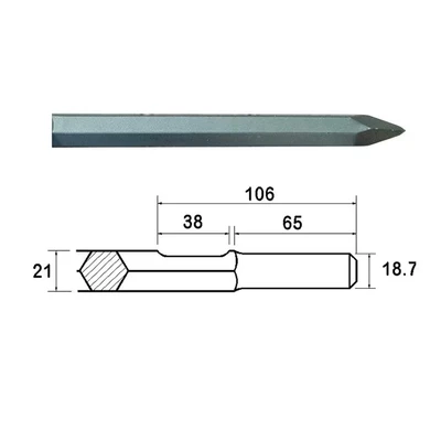 Image of Faithfull Kango Shank Point 450mm (914113) FAIKAGP450