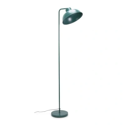 Image of ValueLights Teal Metal Stem Standing Floor Lamp with Angled Dome Shade for Living Room Office