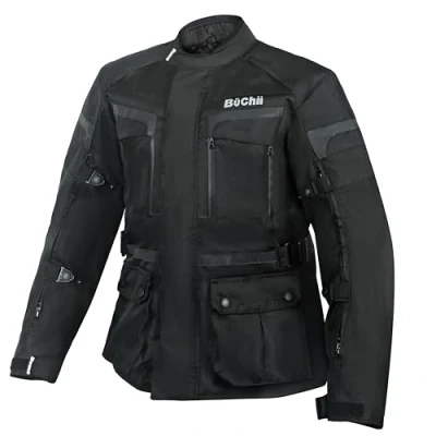 Image of Buchii Motorcycle Jacket motorbike Heavy Duty Cordura 600D Waterproof Hi Vis Full Body Protective CE Armoured Winter Summer Biker jackets for men