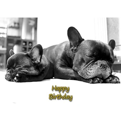 Image of French Bulldog Dog Birthday Card