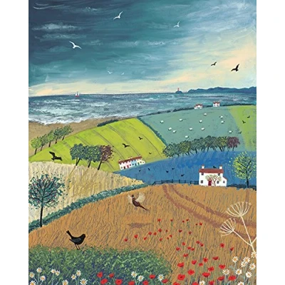 Image of Jo Grundy &quot;Sea Breeze&quot; Canvas Print, Cotton, Multi Colour, 3.20 x 40.00 50.00 cm