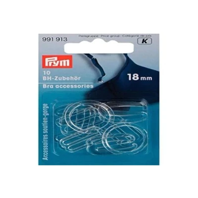 Image of Prym Bra Accessories, 18mm, Plastic, Transparent, 10 Pcs