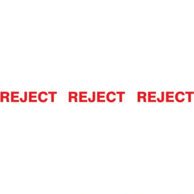 Image of Avon Printed &#039;Reject&#039; Tape 50mm x 66m