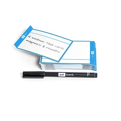 Image of PATboard Scrum Board and Kanban Medium TASKcards Magnetic Blue