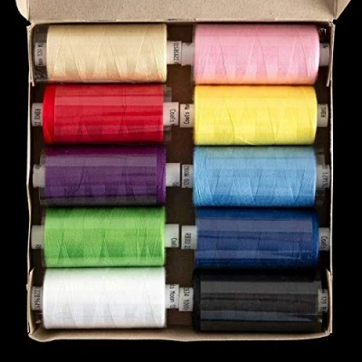 Image of Coats Moon Assorted Sewing Thread Box of 10 reels