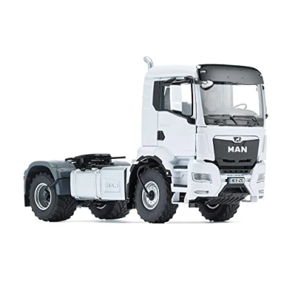Image of WIKING 077652 MAN TGS 18.510 4x4 BL 2 Axel Tractor, Model Truck, 1:32, Metal/Plastic, For Ages 14+, Multiple Features, Incl. Tyre Pressure Control System, Swivelling Radiator Grille, White