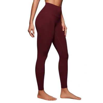 Image of CRZ Yoga Women&#039;s Butterluxe Leggings 28&#039;&#039; High Waisted Workout Gym Buttery Soft Pants Red Merlot 12