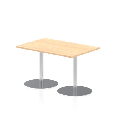 Image of Italia 1200 x 800mm Poseur Rectangular Table Maple Top 725mm High Leg
