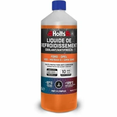 Image of Holts HAFR0009B Antifreeze Coolant for Car Ford Vaux Opel, WSS M97B44 D/GMW 3240, 10 year 300k mile long life, protection to 37C, Orange, 1 Litre