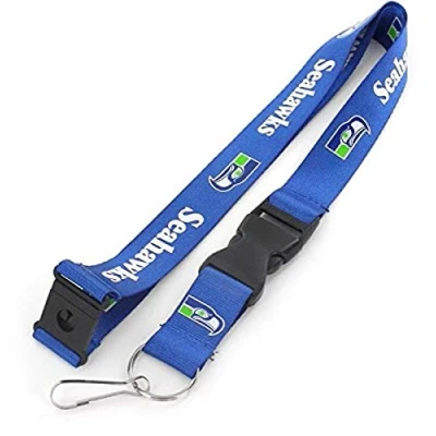 Image of aminco NFL Seattle Seahawks Throwback Lanyard, Blue, 6