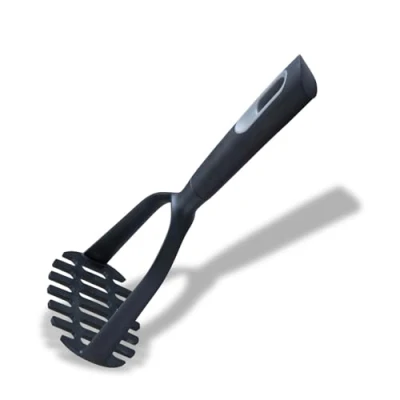 Image of Fackelmann PRO Potato Masher, Multi Functional Food PBT Function Head, Soft Touch Handle, 27x10.2x7.4cm, Black &amp; Grey