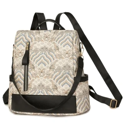 Image of Ttiy Women Backpack Purse Anti Theft Shoulder PU Leather Travel Portable Bag for Daypack 1PCS (White)