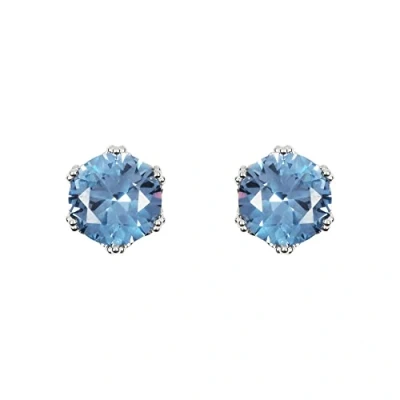 Image of Disney Princess Sterling Silver Blue Stone set Stud Earrings E906167RZBL.PH