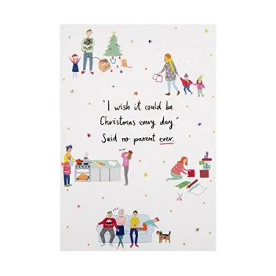 Image of Christmas Card for Any Recipient from Hallmark Embossed Parenthood Design