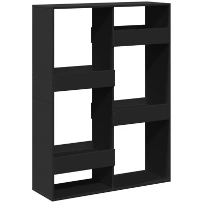 Image of vidaXL Bookcase Black 100x33x135 cm Engineered Wood