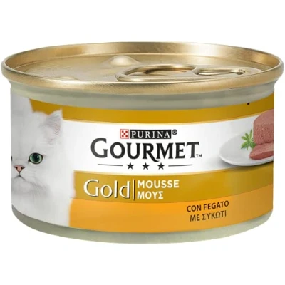 Image of Purina Gourmet Gold Wet Cat Mousse with Liver, 24 Cans of 85g Each, Pack x