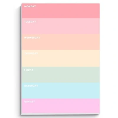 Image of Weekly Planner Notepad Daily, Schedule, To Do List Desk Pad, Productivity &amp; Time Management, ADHD 50 Undated Tear Away Sheets A5 Colorful Strips