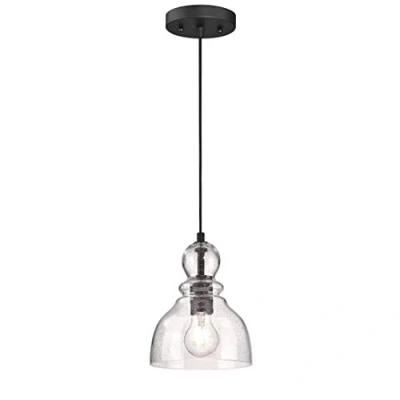 Image of Westinghouse Fiona pendant light, oiled bronze colour, Ø 18 cm
