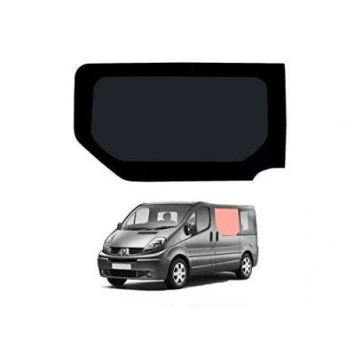 Image of Van Demon Side Window for Renault Trafic (01 14) Left Sliding Door Dark Tint Glass Fixed