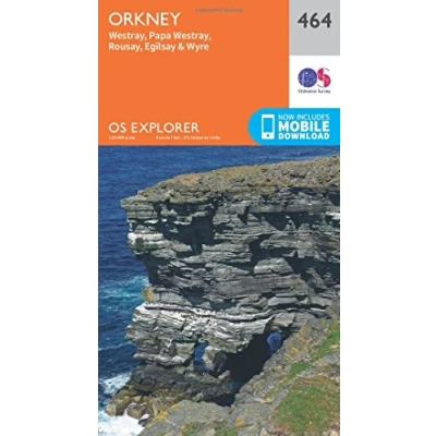 Image of Explorer 464 Orkney Map With Digital Version