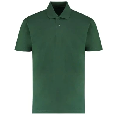 Image of Kustom Kit Mens Short Sleeve Polo Shirts, Bottle Green, Medium. KK422