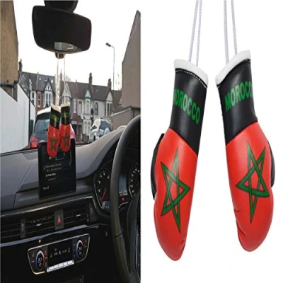 Image of BeCreative MINI COUNTRY BOXING PAIR GLOVES FOR CAR MIRROR (MOROCCO)