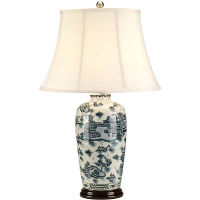 Image of Blue Trad Wp 1 Light Table Lamp Blue, E27
