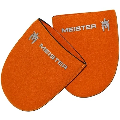 Image of Meister 2.5 mm Thermal Neoprene Toe Warmer Booties for Cycling, Running, Hiking &amp; Ice Baths (Pair) Orange