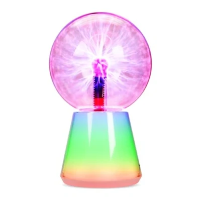 Image of Plasma Ball Sound Reactive Retro Futuristic Mood Lamp Touch Sensitive, Colour Changing LED Light Globe for Parties, Home Décor, and Nightlight
