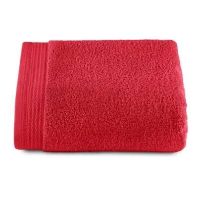 Image of Top Towel Set of 1 Shower Bath Towels 100% Combed Cotton 600 g/m2 Measure 70 x 140 cm Red