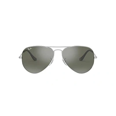 Image of Ray Ban Aviator Large Unisex Sunglasses silvercoloured, Size: 55, Silver coloured