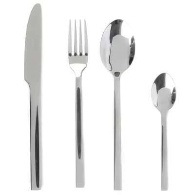 Image of Russell Hobbs BW04303EU7 24 Piece Cutlery Set, Vermont Stainless Steel Flatware for 6 People, Knife &amp; Fork Silverware, Dishwasher Safe Knives Forks Spoons, Mirror Polish Finish, Home/Restaurant