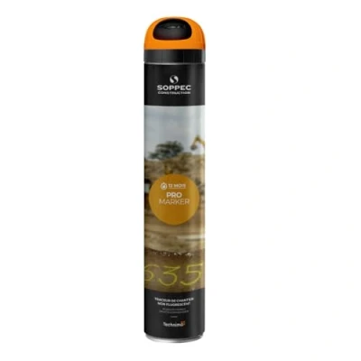Image of Soppec Orange Line Marking Spray 750ml Temporary Pro Marker Paint Survey x6