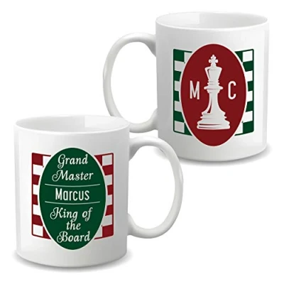 Image of Yellow Spade Design Ltd. Personalised Chess Mug (Grand Master, King of The Board)