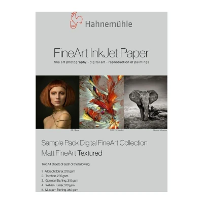 Image of Hahnemühle Inkjet Sample Pack Matt Fine Art Textured. 12 pages