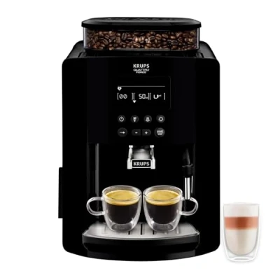 Image of KRUPS Arabica Digital, Automatic Bean to Cup Coffee Machine, Espresso and Cappuccino Maker, EA817040, 1.7 liters, Black