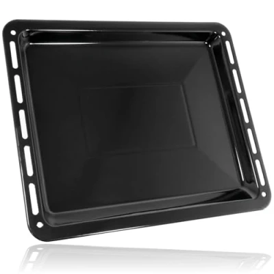 Image of SPARES2GO Roasting Pan Baking Tray Compatible with AGA Oven Cooker (455mm x 370mm)