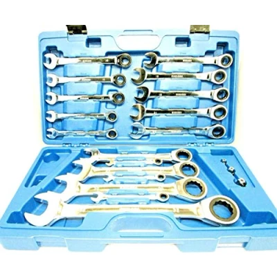 Image of US PRO 17PC 8 32mm Metric Gear Ratchet Combination Spanner Wrench Set 3236