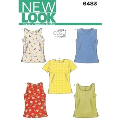 Image of New Look Ladies Easy Sewing Pattern 6483 Simple Tops