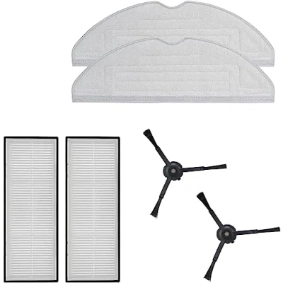 Image of roborock original Accessory S8 Set, with Mops, HEPA Filter and black Side Brush for S7/S7 Max Ultra/S7 Maxv Pro Ultra/S8/S8 +/S8 Ultra Robot Vacuum Cleaner