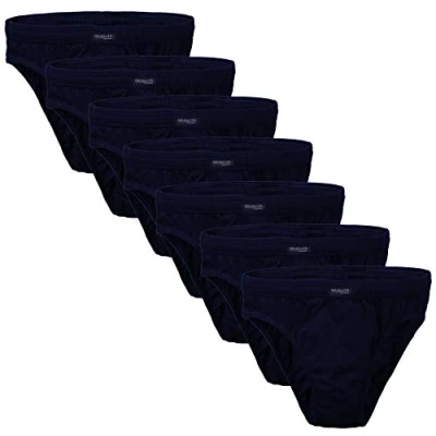 Image of BRUBAKER 7 Pack Men&#039;s Underwear Briefs Classic Slip Underpants Blue Size M