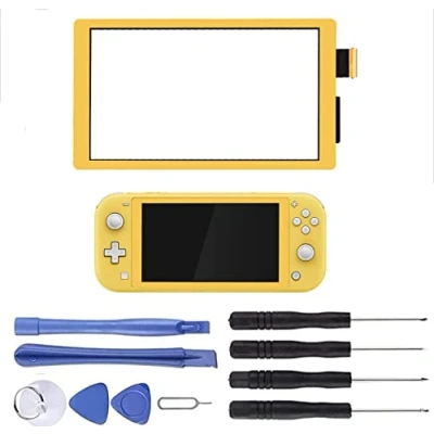 Image of NB+ Touch Screen Digitizer for Nintendo Switch Lite 2019 Panel Lens Glass Replacement Parts Game Console with Repair Tool Kit Not LCD (Yellow)