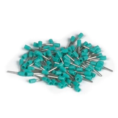 Image of ERKO Wire End Ferrules, Cross Section, 0.34 mm², Length 6 mm 100 Pieces Professional Cable Lugs Made of Galvanised Copper with Polyamide Insulation, Connector for Electricians