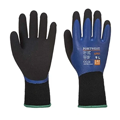Image of Portwest Thermo Pro Glove Blue/Black Small