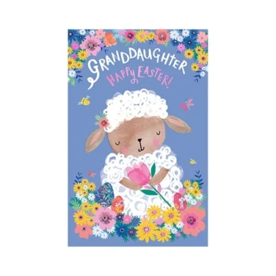 Image of Words &#039;n&#039; Wishes Easter Card for a Lovely Granddaughter, 21.7 x 14.4 cms, FSC Certified and Multi Coloured