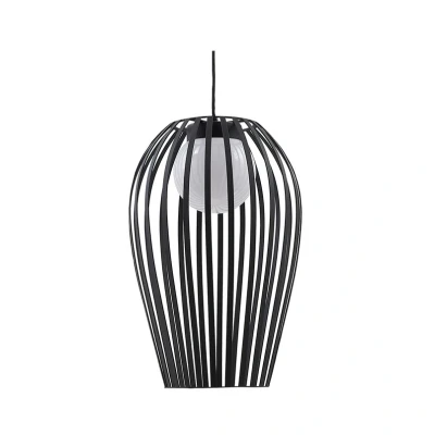 Image of Lucande Marrin outdoor pendant light, black, metal, Ø 31 cm