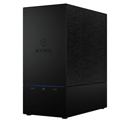 Image of ICY BOX IB RD3621U3 External RAID System (0/1/Single/Large) for 2X 3.5 Inch SATA HDD, USB 3.0 (UASP), III, Fan, Standby, Black, 60045